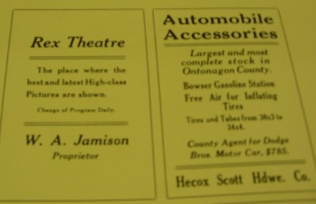 Ontonagon Theatre - Old Ad